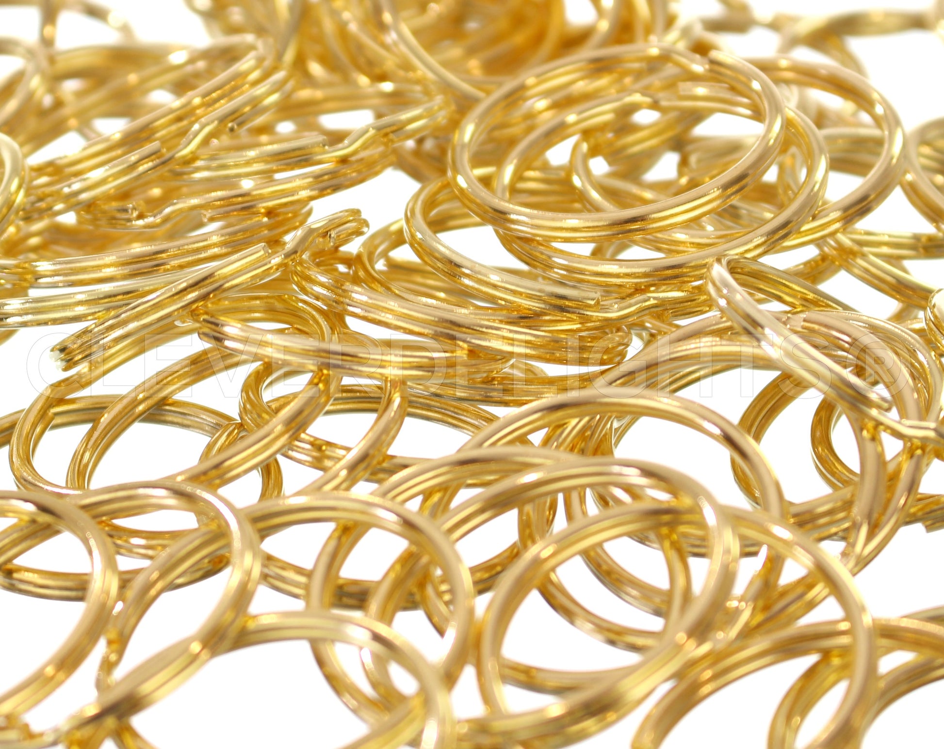 Split Key Rings - Gold Color - 9/16" to 1 3/8"