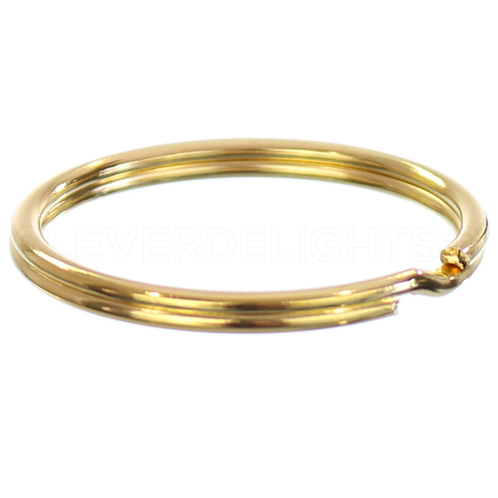 Split Key Rings - Gold Color - 9/16" to 1 3/8"