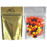 Gold Back / Clear Front Stand-Up Pouches - 2oz - 4" x 6" x 2"