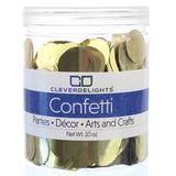 1" Round Shiny Confetti - Metallic Colors - Bulk 10oz Can