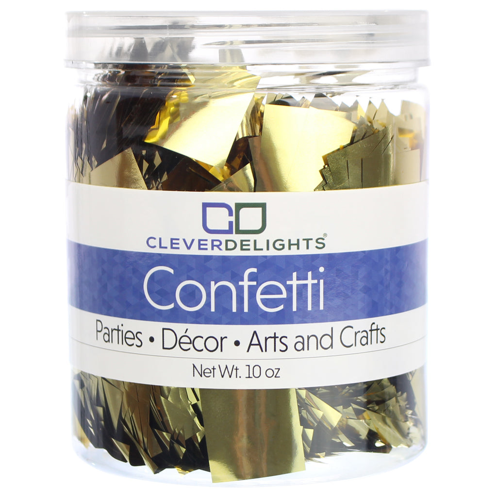 1" Square Shiny Confetti - Metallic Colors - Bulk 10oz Can