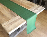 12" Green Burlap Roll - Finished Edges