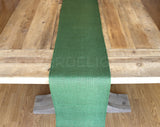 12" Green Burlap Roll - Finished Edges