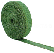1" Green Burlap Ribbon - Finished Edge - 25 Yards
