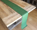 9" Green Burlap Roll - Finished Edges