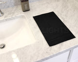 Hemstitch Fingertip Towels - 100% Linen - Black