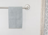 Hemstitch Fingertip Towels - Linen/Cotton Blend - Gray