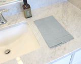 Hemstitch Fingertip Towels - Linen/Cotton Blend - Gray