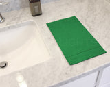 Hemstitch Fingertip Towels - 100% Linen - Green
