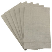 Hemstitch Fingertip Towels - 100% Linen - Natural