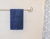 Hemstitch Fingertip Towels - Linen/Cotton Blend - Navy