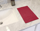Hemstitch Fingertip Towels - Linen/Cotton Blend - Red