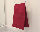 Hemstitch Fingertip Towels - Linen/Cotton Blend - Red