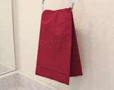 Hemstitch Fingertip Towels - 100% Linen - Red