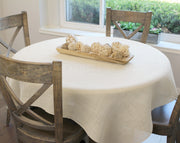 Ivory Burlap Tablecloths - 60" x 60" - Finished Edge