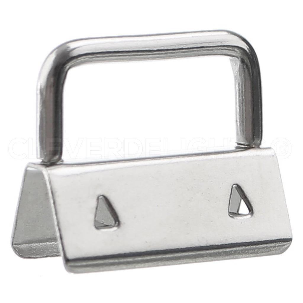 1" Key Fob Hardware Sets With Key Rings - Silver Color