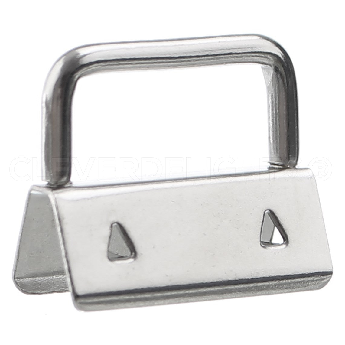 1" Key Fob Hardware Sets With Key Rings - Silver Color