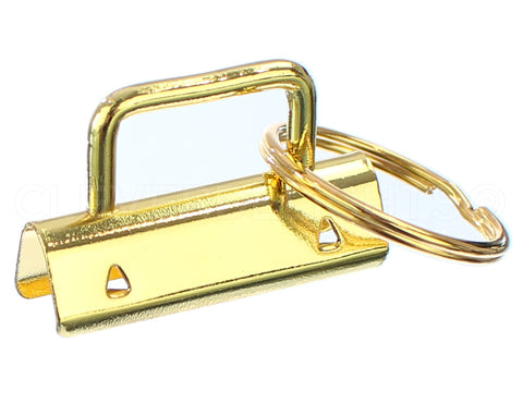 1.5" Key Fob Hardware Sets With Key Rings - Gold Color