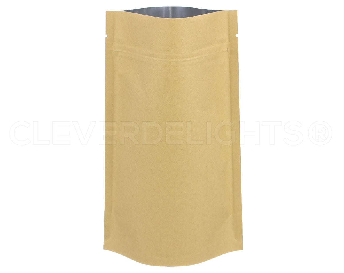 Kraft Stand-Up Pouches - 8oz - 6" x 9" x 3"