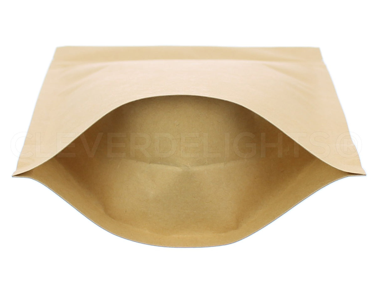 Kraft Stand-Up Pouches - 8oz - 6" x 9" x 3"