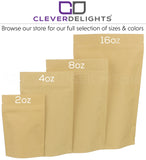 Kraft Stand-Up Pouches - 4oz - 5" x 8" x 2.5"