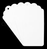 Gift Tags - 3.75" x 1.75" - Scalloped - White