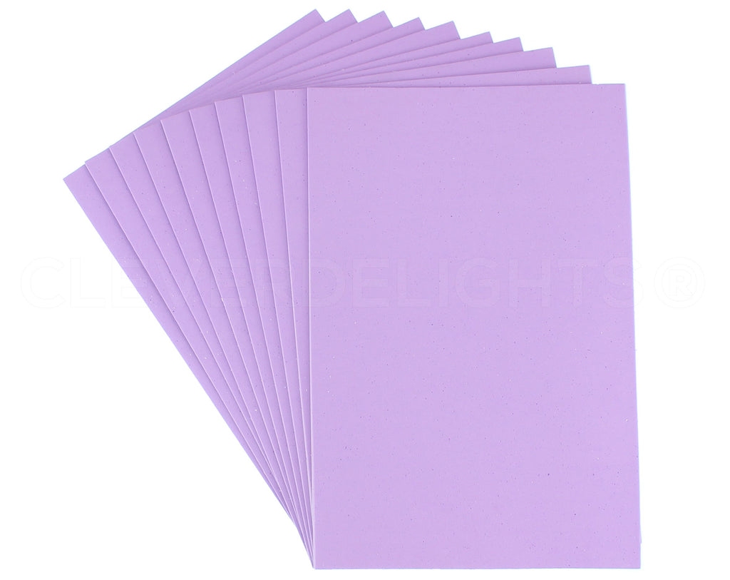 CleverDelights Lavender Foam Sheets - 8 x 12 - Adhesive Back
