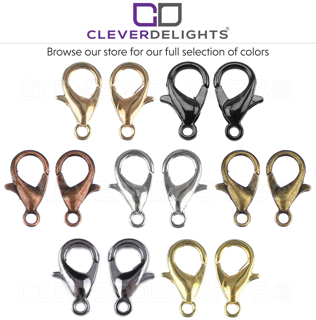 Lobster Clasps - 21x12mm - Gold Color
