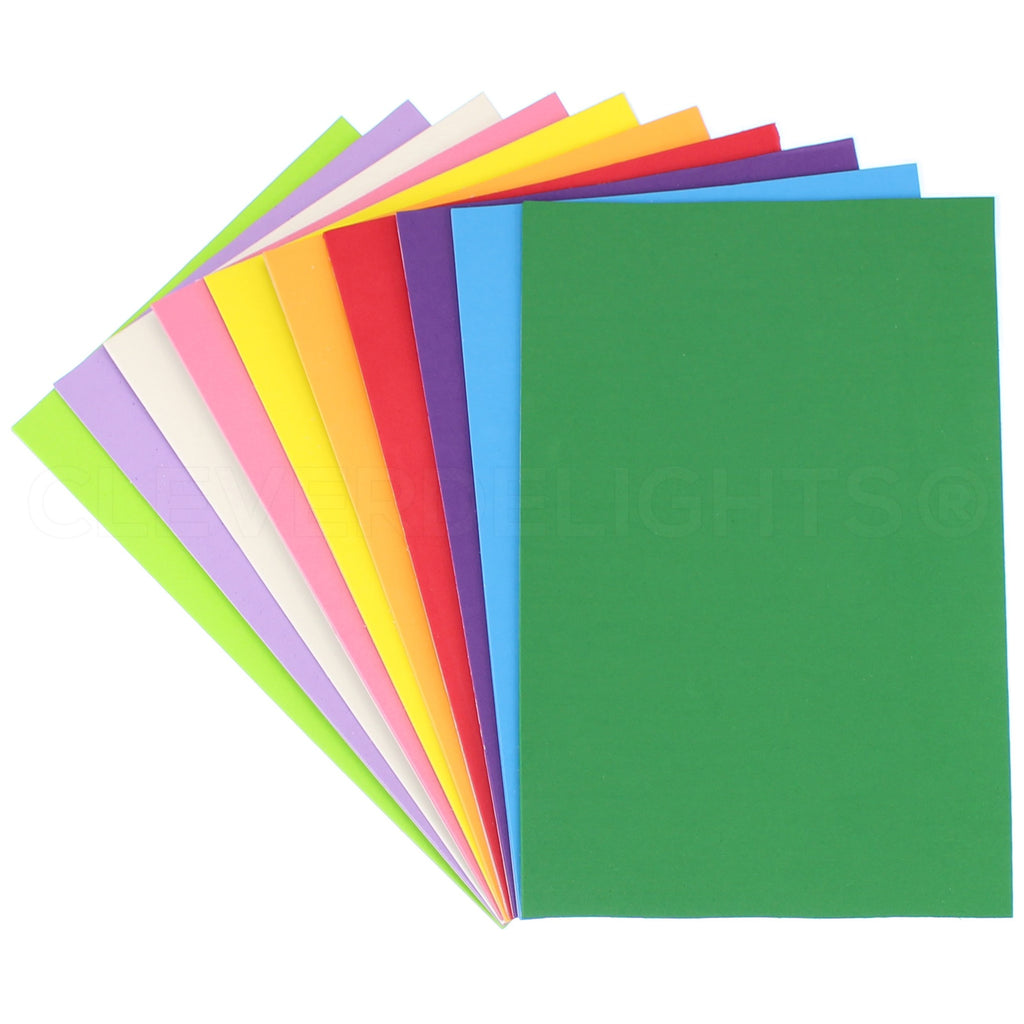 CleverDelights Red Foam Sheets 8" x 12" Adhesive Back