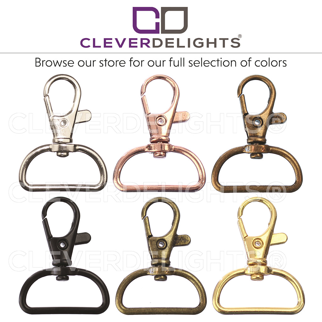 1" Wide Swivel Lobster Clasps - Gold Color