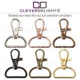 1" Wide Swivel Lobster Clasps With Key Rings - Rose Gold Color