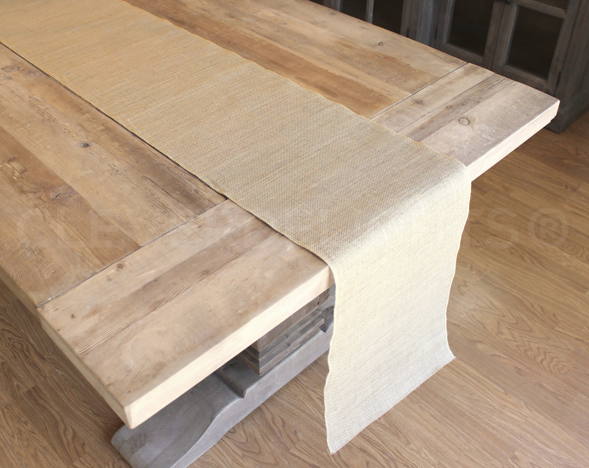 14" Natural Burlap Roll - Finished Edges