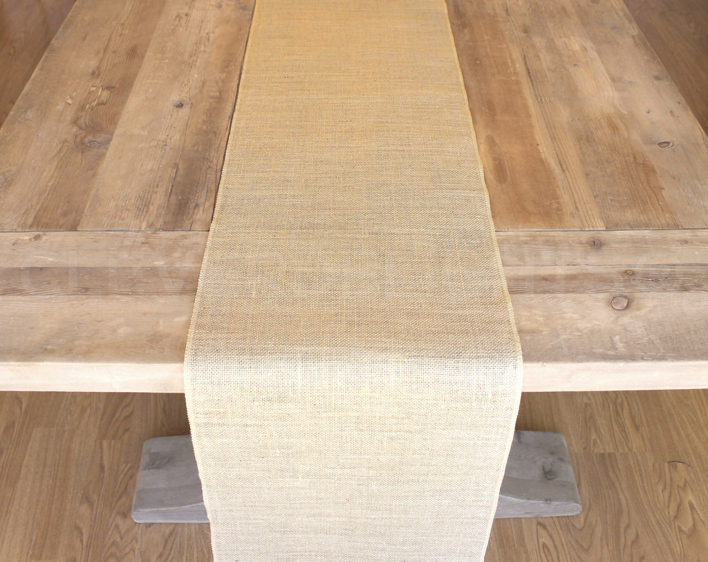14" Natural Burlap Roll - Finished Edges