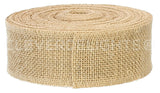 2" Natural Burlap Ribbon - Finished Edge - 25 Yards