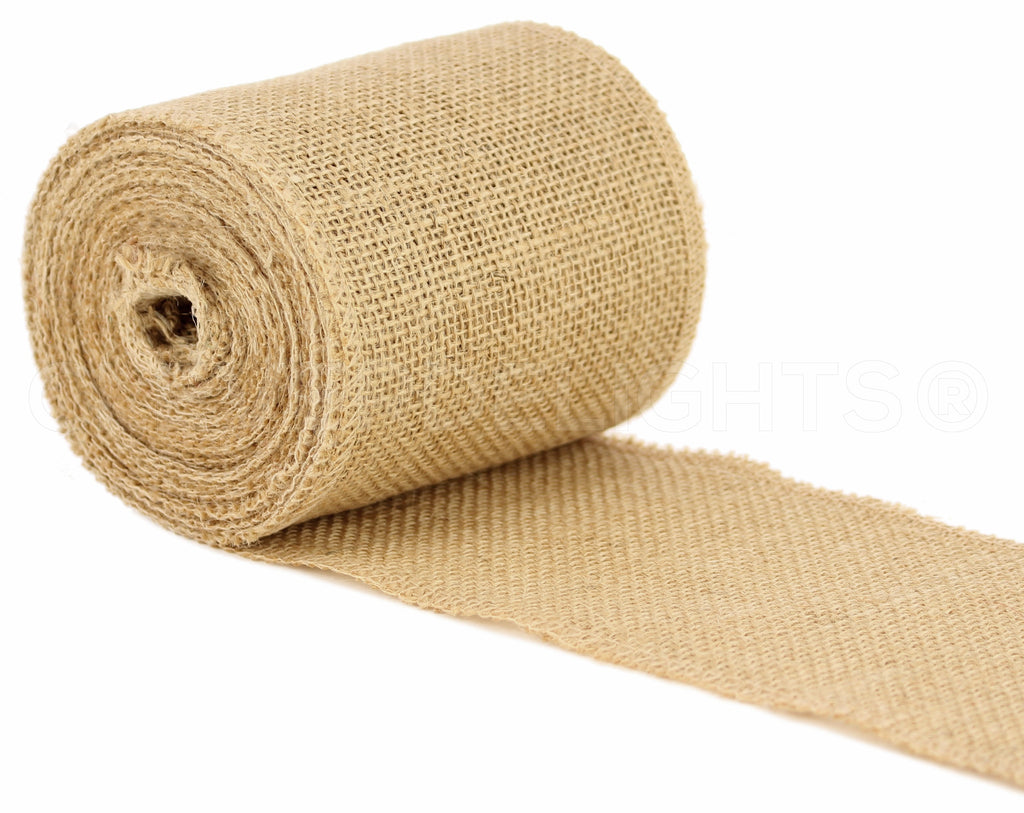 Burlap Ribbon Natural 6 x 10 Yards