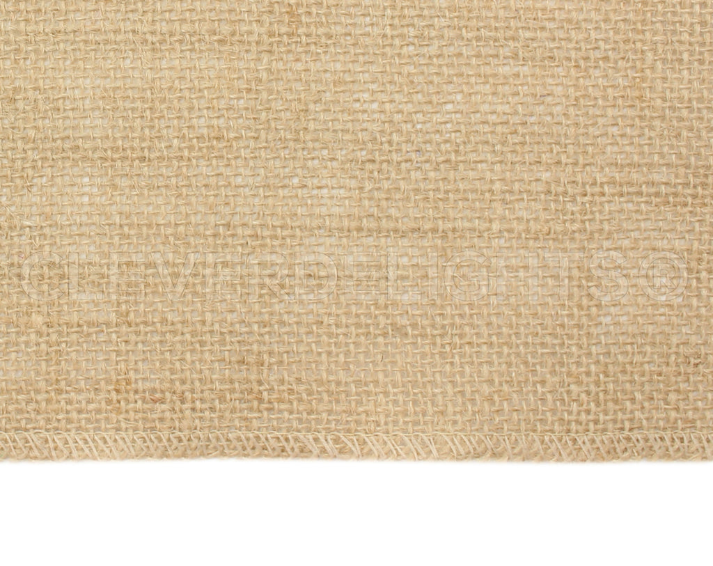 12" Natural Burlap Roll - Finished Edges
