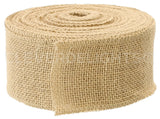 2.5" Natural Burlap Ribbon - Wired Edges - 25 Yards