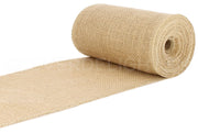 6" Natural Burlap Ribbon - Wired Edges - 10 Yards