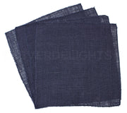 12" Navy Burlap Squares - Finished Edge