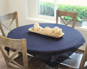 48" Navy Burlap Squares - Finished Edge