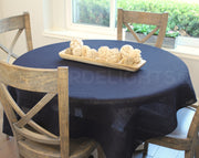 Navy Burlap Tablecloths - 60" x 60" - Finished Edge