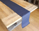 12" Navy Burlap Roll - Finished Edges