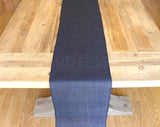 12" Navy Burlap Roll - Finished Edges