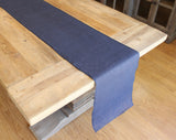 14" Navy Burlap Roll - Finished Edges