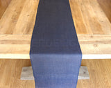 14" Navy Burlap Roll - Finished Edges