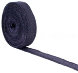 1" Navy Burlap Ribbon - Finished Edge - 25 Yards