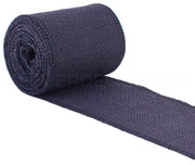 4" Navy Burlap Ribbon - Finished Edge - 10 Yards