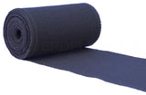 6" Navy Burlap Roll - Finished Edges