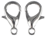 Lobster Clasps - 12x6mm - Platinum Color