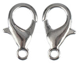 Lobster Clasps - 14x8mm - Platinum Color